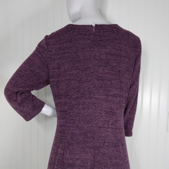 Vintage Norm Thompson Dress Size 14 Purple fully lined - Picture 3 of 8